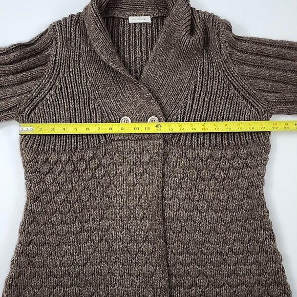 Windsmoor Women's Brown Knit Alpaca Wool Blend Cardigan Bell Sleeves Size L - Picture 11 of 14
